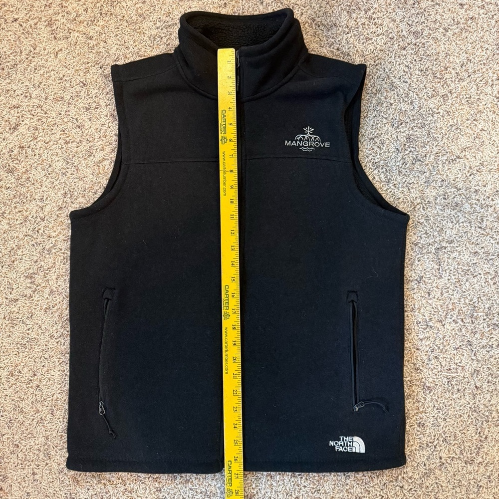 THE NORTH FACE Mens Fleece Black Vest Medium Logo - Picture 11 of 12